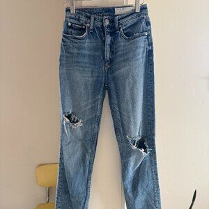 Rag and Bone Wren High Rise Slim Straight